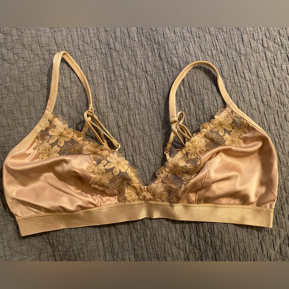 Aerie satin triangle bralette